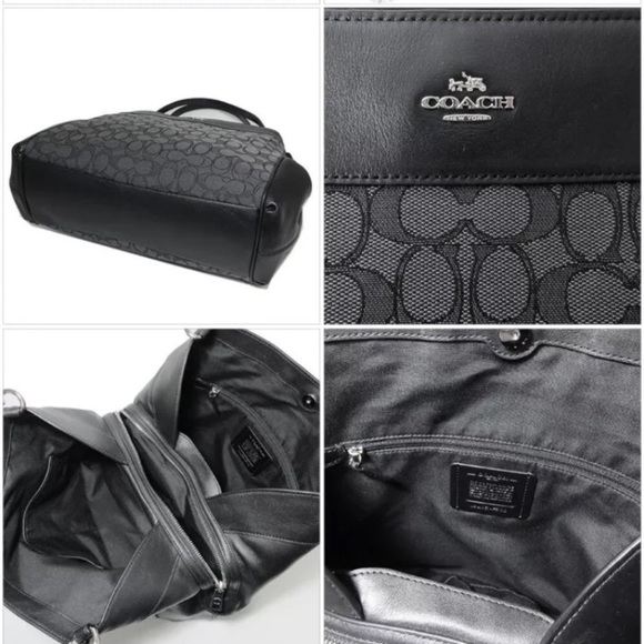 Authentic COACH leather Lexy Jacquard shoulder bag - Picture 4 of 8